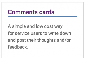 Comment cards